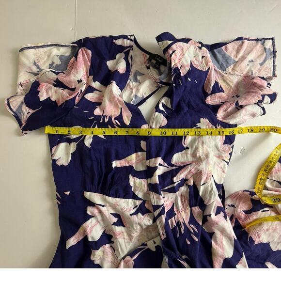Lulus Azalea Regalia Navy Blue Floral Maxi Dress - Size S - Picture 6 of 12